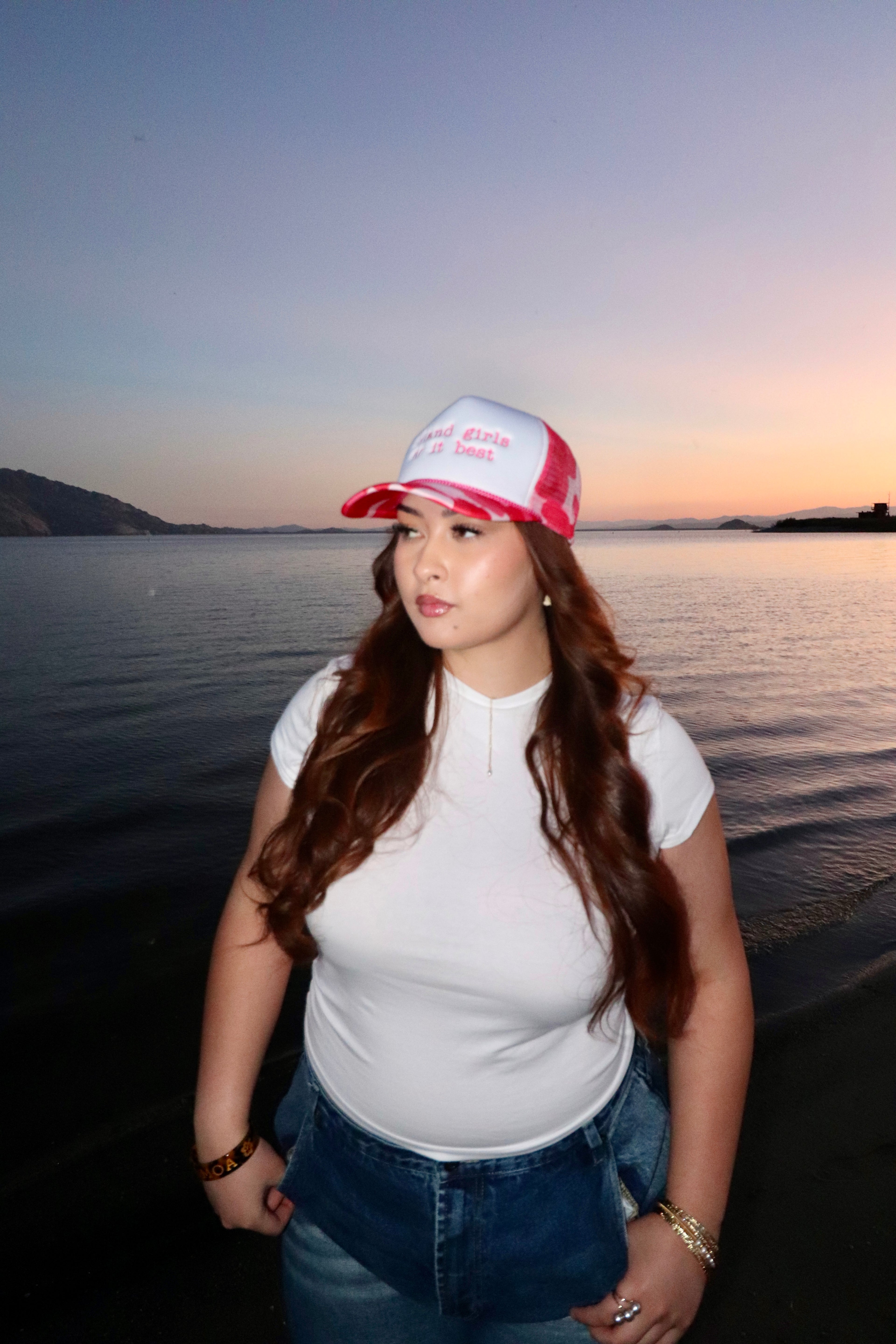 Island Girls Do It Best PINK CAMO Trucker Hat