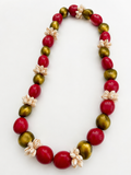 Red & Gold Kukui Lei