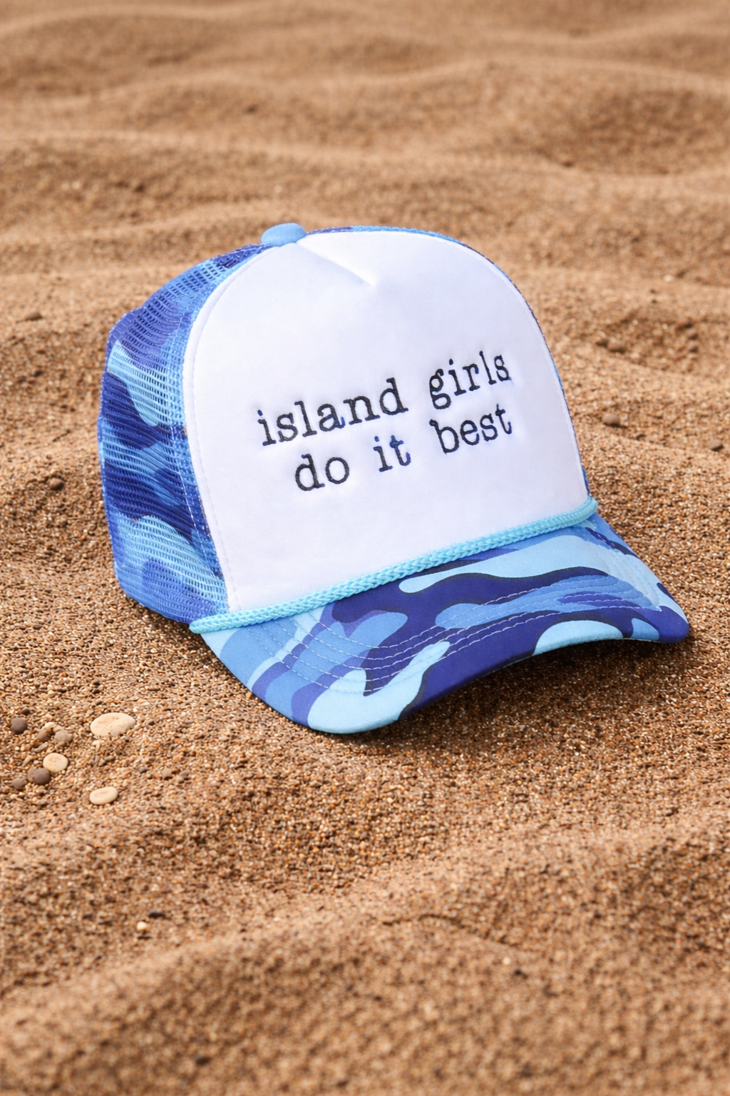 Blue Camo Trucker Hat